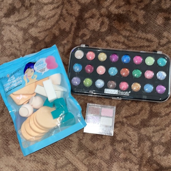 Jordache eyeshadow Beauty Treats color glitter palette Cosmetic sponges - Picture 1 of 6